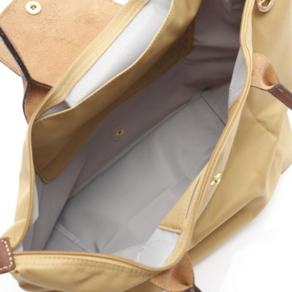 Pre Loved Longchamp Vintage Le Pliage Tote Bag Lightweight Women brown | beige - Picture 5 of 5